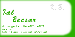 kal becsar business card